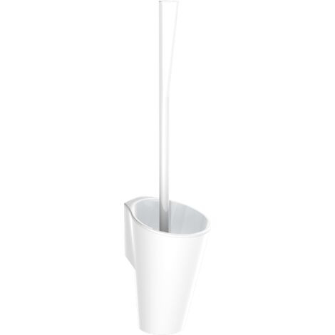 Delabie brosse pour WC, montage mural, avec poignée ergonomique, nylon blanc (1/4)