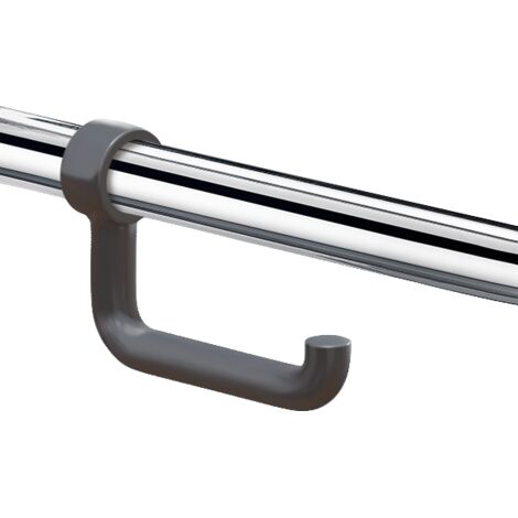 Support de papier toilette Delabie pour poignée de maintien D32-34mm en nylon gris (1/3)