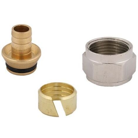 Ensemble JS de 2 vis de serrage pour tube en plastique D16, chromé (1/2)