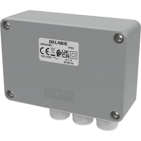 Boîte électronique Delabie 230/12V multifonction pour robinets TEMPOMATIC (1/2)
