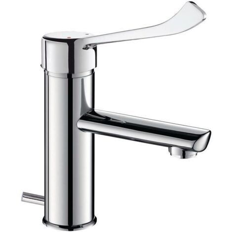 Mitigeur de lavabo H 85, tirette, corps lisse, levier L 150 réf. 2720L (1/2)