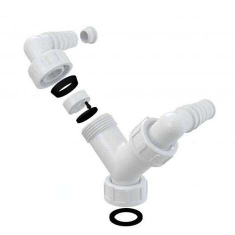 Alcadrain Accessoires - Coude double G1" avec clapet anti-retour P148Z (1/2)