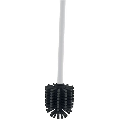 Brosse pour WC Delabie sans couvercle en acier inoxydable, finition poudrée mate blanche (1/2)