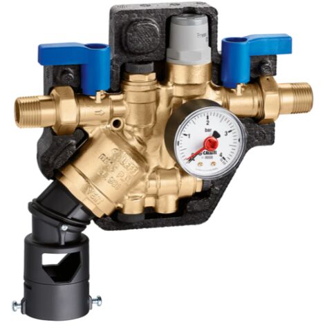 Caleffi – Unité de chargement automatique compacte 580011 – Disconnecteur type BA avec vannes et filtre – Corps laiton – Pression max 10 bar