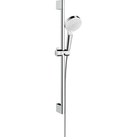 Hansgrohe – Set de douche Vario avec barre Unica'Croma 65 cm – Douchette 100 mm – Débit 14 l/min – Angle réglable 45° – 26532400