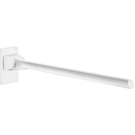 Barre d'appui rabattable poignée ergonomique Delabie - 65 cm - Blanc