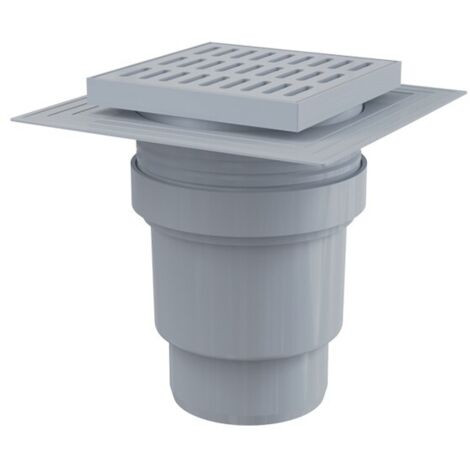 Alcadrain Douchegoten - Siphon de sol, droit 15x15 cm, collier niveau 2 d'isolation, arrêt des odeurs d'eau, plastique APV11 (1/3)