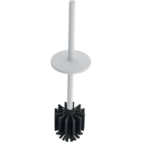 Brosse pour WC Delabie avec couvercle en acier inoxydable, finition poudrée mate blanche (1/2)