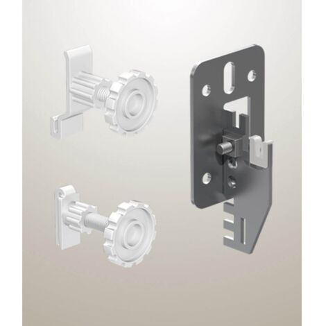 Fixation universelle avec entretoise pour radiateurs à plaques avec languettes de suspension Wemefa (1/2)