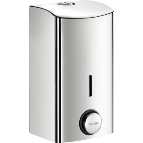 Distributeur de savon liquide Delabie 0,5 l, finition satinée 1.4301, poli brillant (1/3)