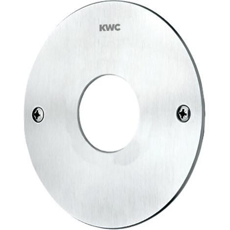 Plaque de couverture KWC AR, A3000open, finition brossée, ronde, diamètre 136 mm, pour fixation de capteur (1/2)