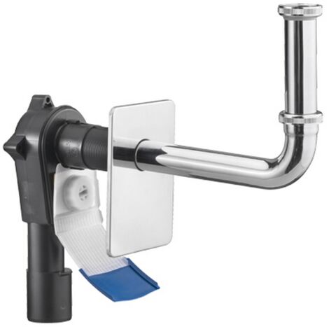 Siphon gain de place montage mural avec ouverture nettoyage (1/3)