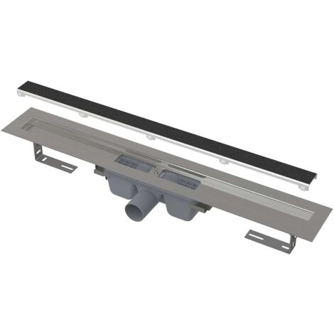 Alcadrain Système de drainage - Douchegoten - Caniveau de douche Marble 65 cm, avec grille pour insertion de carreaux, inox APZ15-650 (1/4)