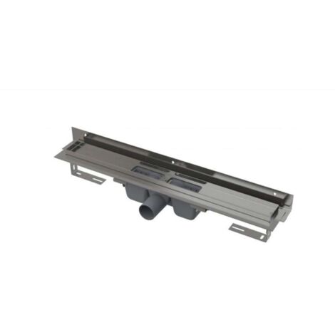 Alcadrain Système de drainage - Douchegoten - Caniveau de douche Flexible 75 cm, avec collier ajustable au mur, acier inoxydable APZ4-750 (1/4)