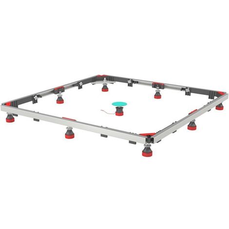 Le Sanitaire – Cadre de montage pour baignoires de douche 120x120 mm – Réglable en hauteur 65-190 mm – Système anti-tournement et isolation phonique