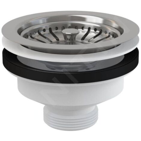 Alcaplast – Vidage complet évier 6/4' – Grille en acier inoxydable pour drainage efficace – A37