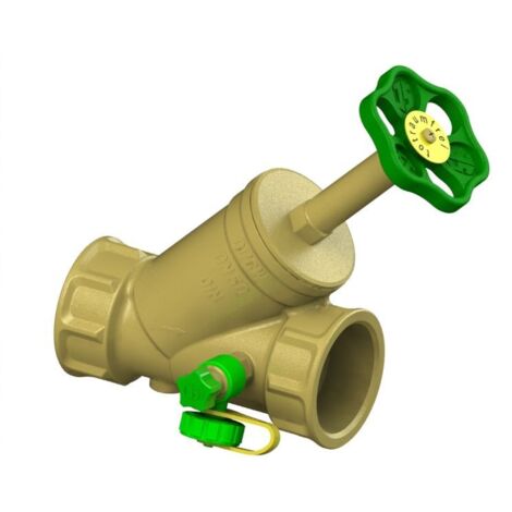 Vanne de décharge de débit fixe JS, raccord de manchon avec décharge, sortie standard, DN50, 2", PR-MS, DVGW (1/2)