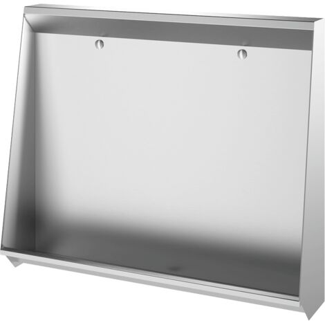 Rebord de urinoir Delabie pour montage au sol L1200, raccordement haut, inox 1.4301 sat