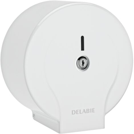 Distributeur de Papier Toilette DELABIE Jumbo Hypereco en Acier Laqué Blanc - 2900 (1/2)