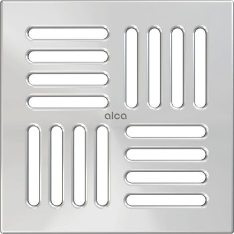 AlcaDrain Design Rouille 143×143 mm en acier inoxydable pour drain de sol (1/2)