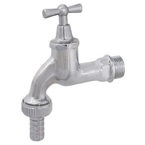 Vanne de décharge JS avec bouton en métal, lourd, 3/4", chromé poli (1/3)