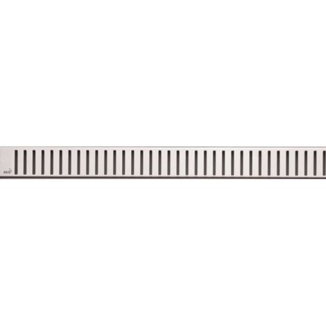 Alcadrain Grilles - Grille pour caniveau à douche linéaire 115 cm, inox mat PURE-1150M (1/3)