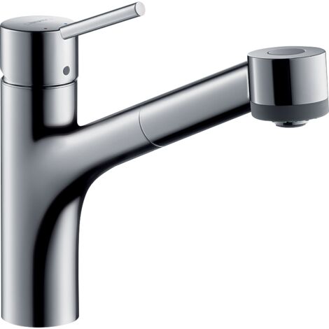 Hansgrohe – Mitigeur de cuisine avec douchette extractible – Bec orientable 150° – Cartouche céramique M2 – Chrome – 32841000