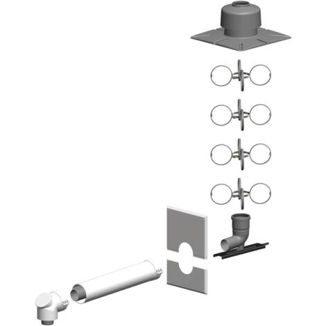 Atec Ensemble de puits PolyTwin avec raccord en plastique DN 60/100 - DN 80 (1/2)