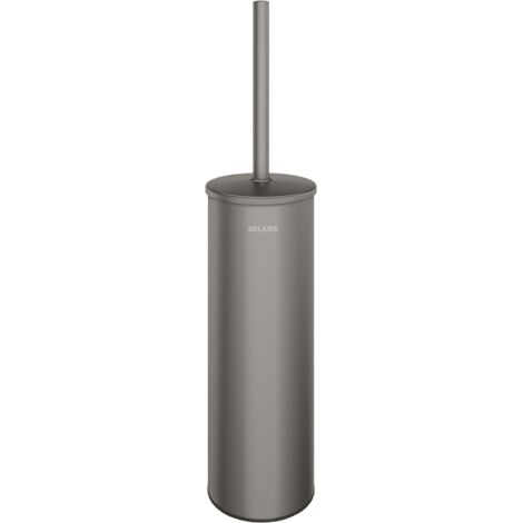 Brosse WC Delabie. Montage murale avec couvercle en anthracite métallisé (1/3)