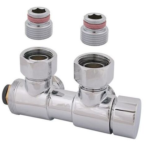 JS DUOPLEX COMBINAISON D'ARMATURE DN15, 1/2" VIDANGE, ANGLE F, DN15, 1/2", POL. CHR. (1/2)