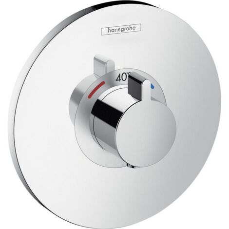 Hansgrohe – Cartouche thermostatique laiton chromé – Débit 37 l/min – Arrêt de sécurité 40 °C – Compatible avec vannes d'arrêt – 15755000