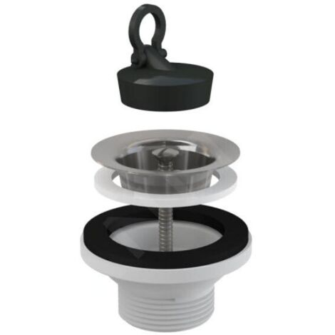 Vanne de vidange Alcadrain pour lavabo 5/4" avec grille en acier inoxydable DN63 (1/2)