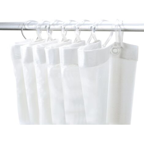 Rideau de douche Delabie 1800x1800mm en PVC blanc