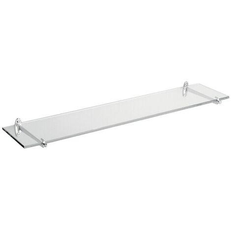 Delabie – Tablette de salle de bain en verre 120 x 600 mm – Bords à chants doucis – Finition élégante et sécurisée