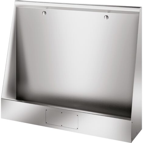 Rainure pour urinoir Delabie LP, fixation au sol, longueur 1200 mm, raccordement haut, acier inoxydable 1.4301 sat