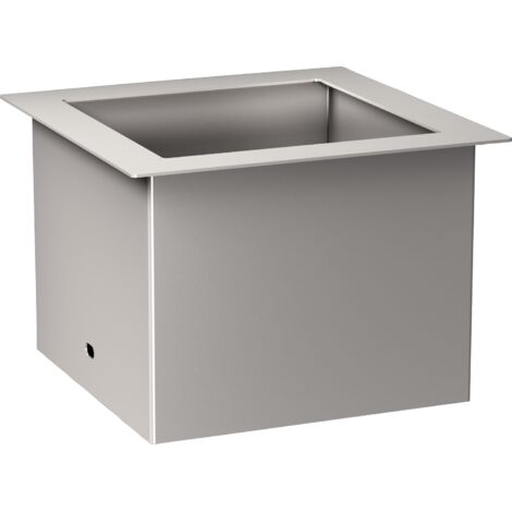 Couvercle de sortie pour déchets KWC AR, RODAN, finition en acier, 175x121x175 mm, installation par le dessus (1/2)