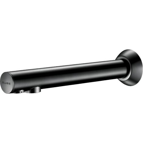 Vanne WT-BINOPTIC UP de Delabie, sortie, finition noire mate, longueur 200 mm, alimentation secteur (1/4)