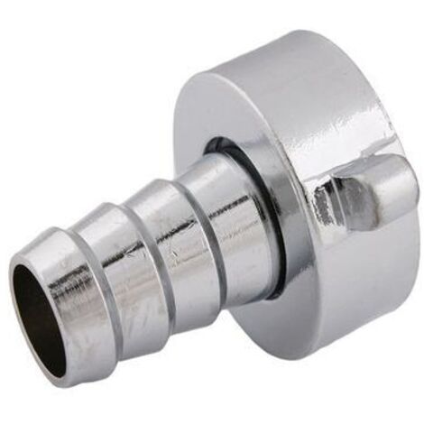 Vis de tuyau JS MS, 2 pièces, joint plat, 3/8"x1/2", chromé (1/2)