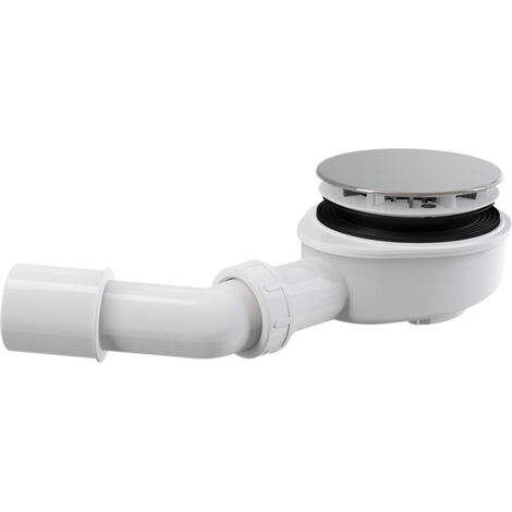 Bonde de douche ultra plate 90 mm – Hauteur 65 mm – Finition chrome – Siphon auto-nettoyant – A491CR (1/6)