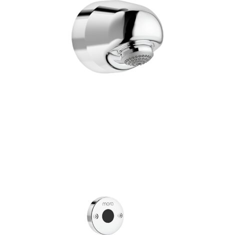 MORA tronic Compact pomme de douche WMS, avec thermostat, raccord arrière, alimentation secteur (1/3)