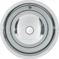 KWC AR Lavabo rond, RONDO, acier inoxydable, 426x160 mm, trop-plein, mat satiné