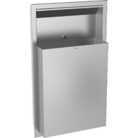 Poubelle KWC AR, RODAN, en acier inoxydable, 408x690x169 mm, encastrée, environ 23 l