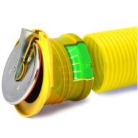 clapet de fin de tuyau airfit DN 110 pour tuyaux de drainage, jaune