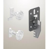 Fixation universelle avec entretoise pour radiateurs à plaques avec languettes de suspension Wemefa