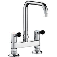Mitigeur à 2 trous Delabie MA 150 mm 60 l/min, sortie pivotante D22 L.200 mm