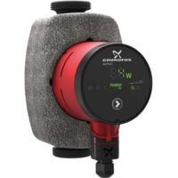 Grundfos – Pompe de chauffage ALPHA1 25-60 PN 10 – Filetage Rp 1" – Tension 230 V – Moteur à aimant permanent – Régulation de pression constante