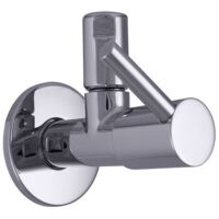 JS DESIGN-TEC VENTIL D'ANGLE, N. AUTO-ADHÉSIF VIVANA, 1/2", CHROMÉ HAUT BRILLANT, DVGW