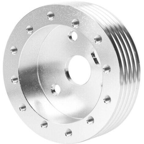 Lenkradnabenverlängerung aus Aluminium, 2,5 cm, für Räder mit 5 oder 6 Löchern zu 3-Loch-Adapter (Silber) (1/4)