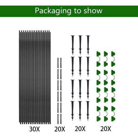 30 Stück Garten Pflanzen Blumen Gemüse Gewächshäuser Schutz vor Vögeln Tieren Ständer Set Fiber Stick Anti - Bug Mesh Bogen Set (1/5)