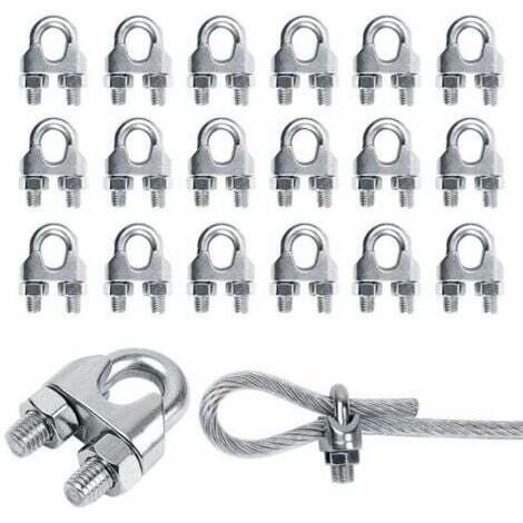 Stahlseil Kit 65 Stück 35 m Edelstahl Drahtseil mit PVC Mant